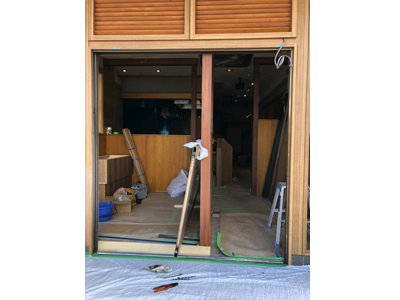 滋賀県　某店舗様 自動ドア新設工事既存ドアを使用しました。