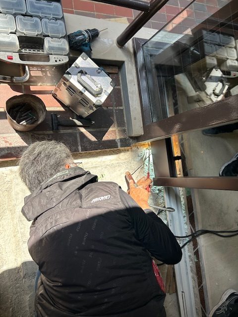 溶接中