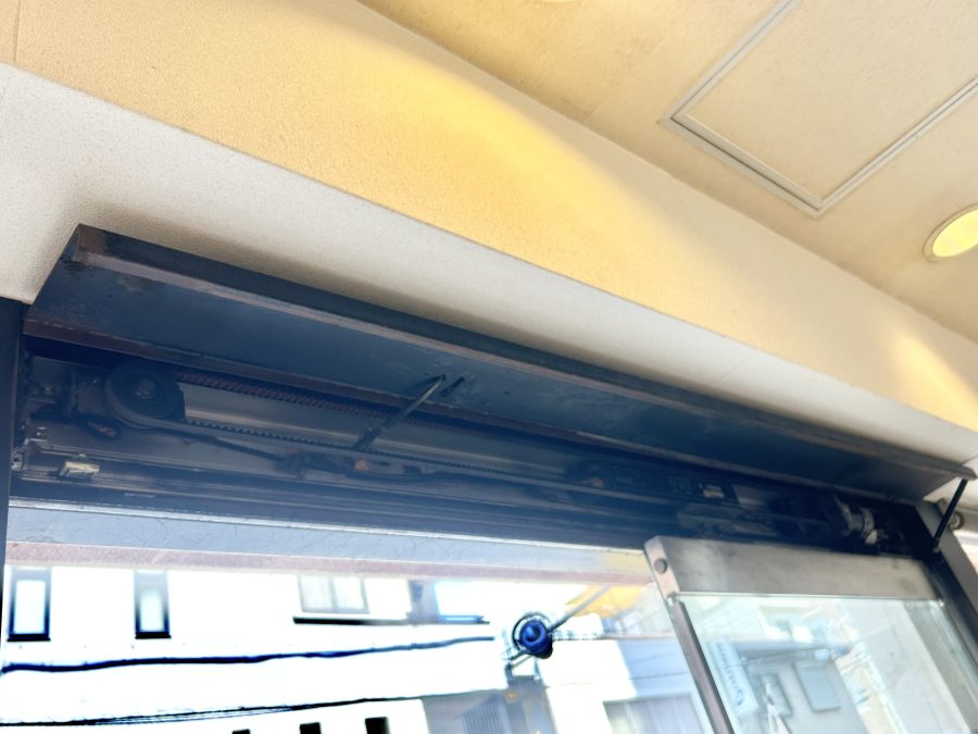 既存自動ドア装置撤去前