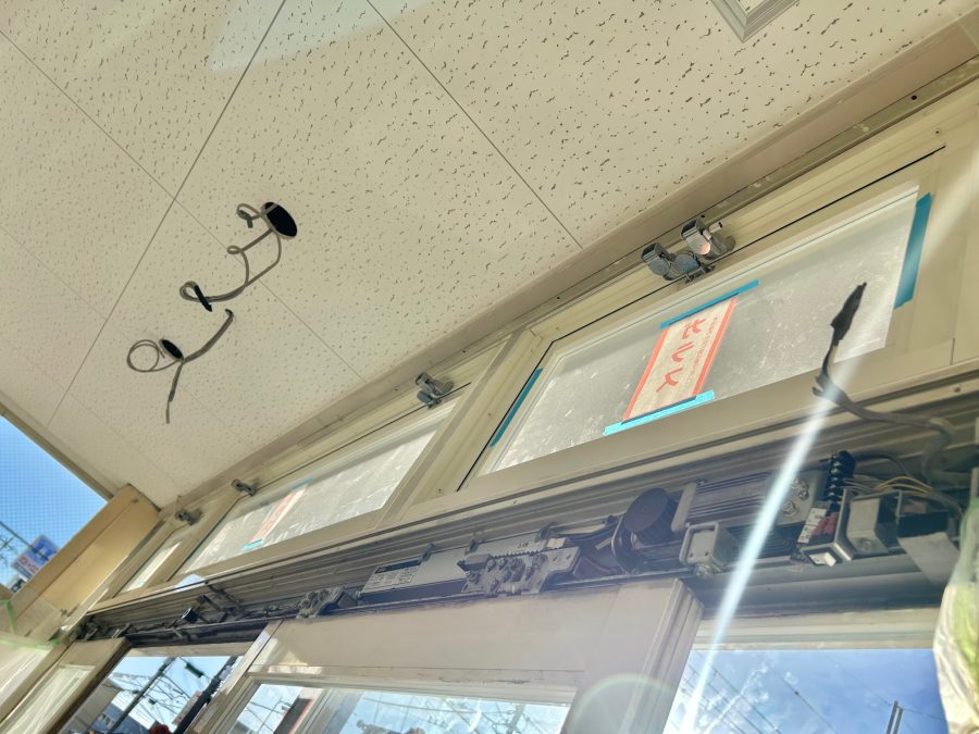 既存自動ドア装置撤去前