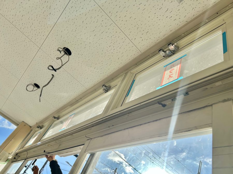 既存自動ドア装置撤去後