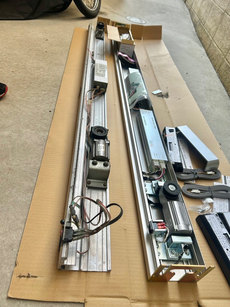 新旧自動ドア装置